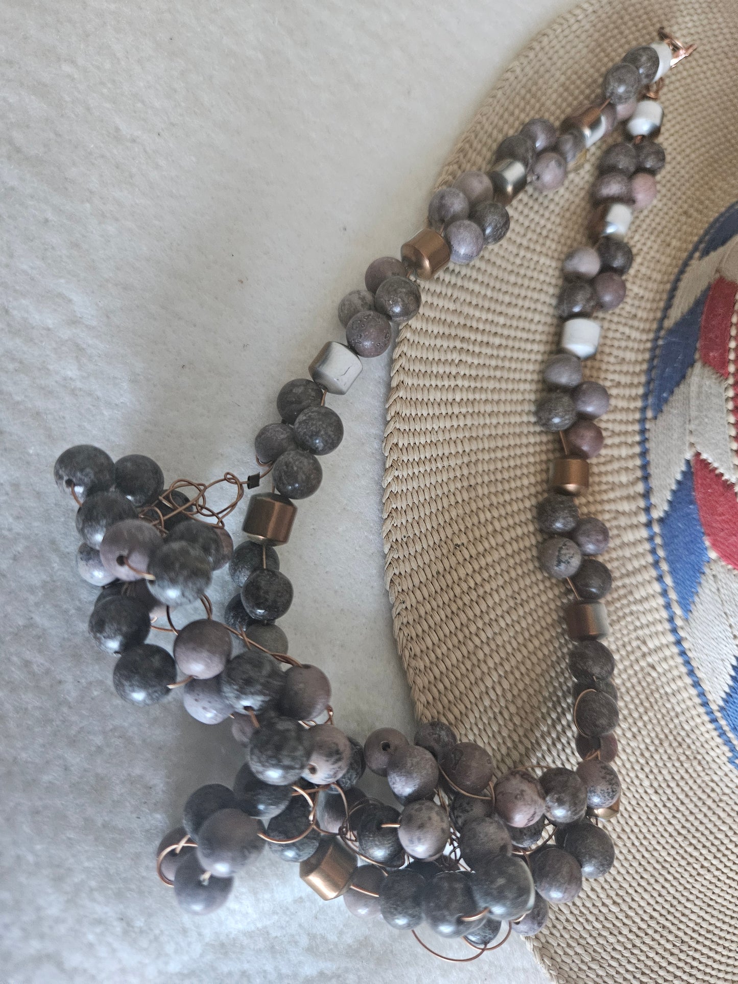 Jasper and Crochet Necklace