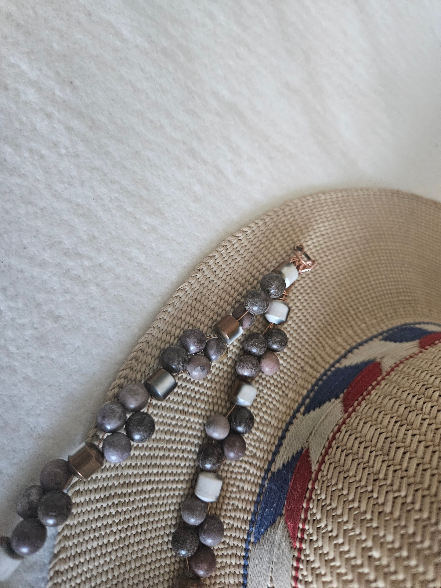 Jasper and Crochet Necklace