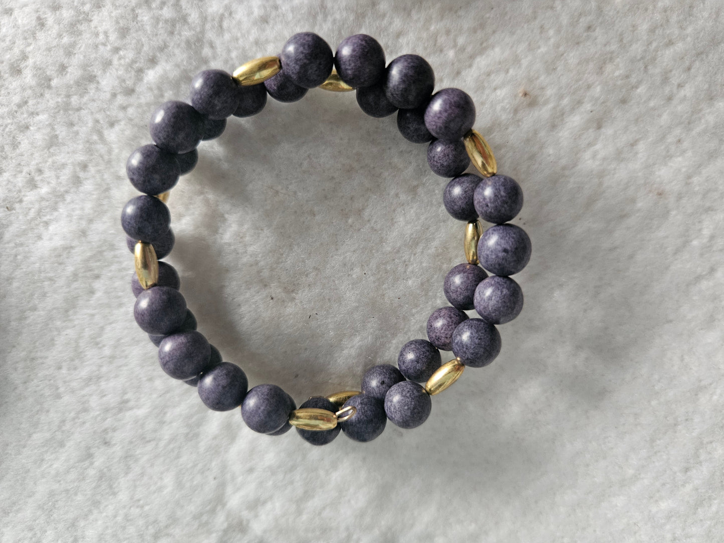 Purple Jasper Memory Wire Bracelet
