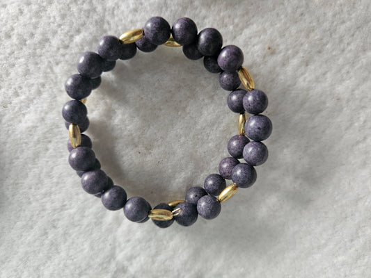 Purple Jasper Memory Wire Bracelet