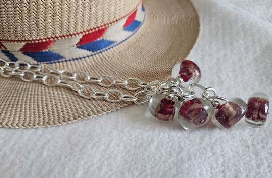 Murano Glass Nuggets with Chain Necklace