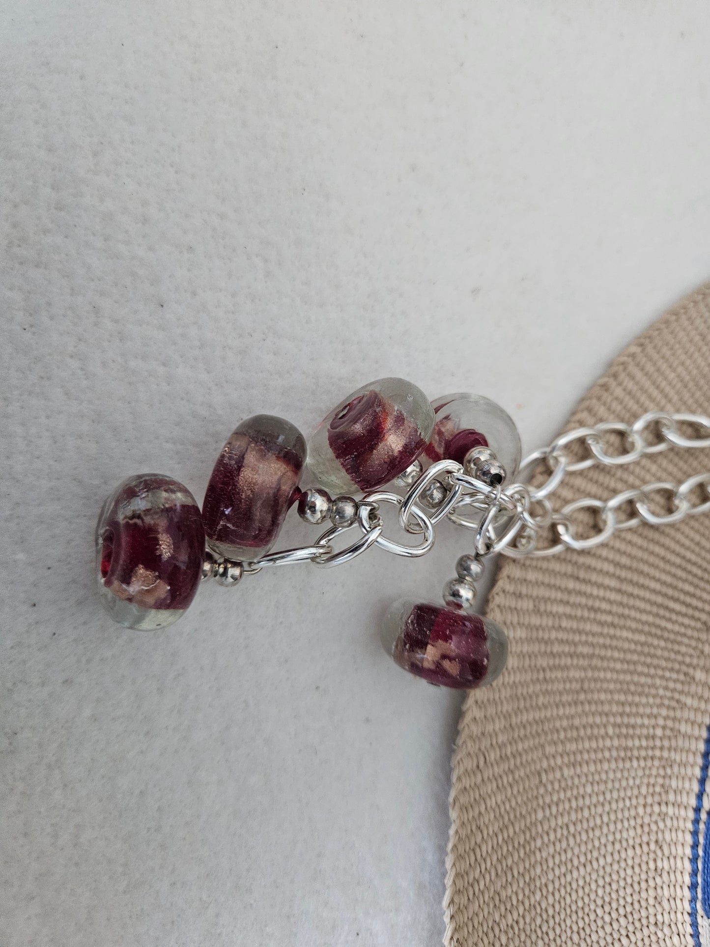 Murano Glass Nuggets with Chain Necklace