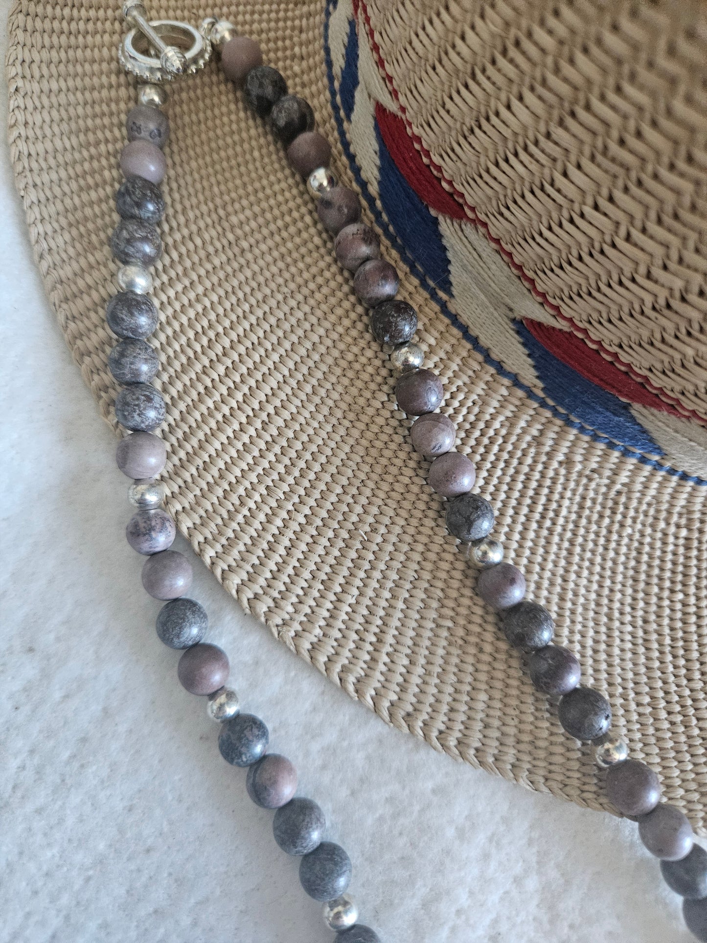 Jasper and Cross Necklace
