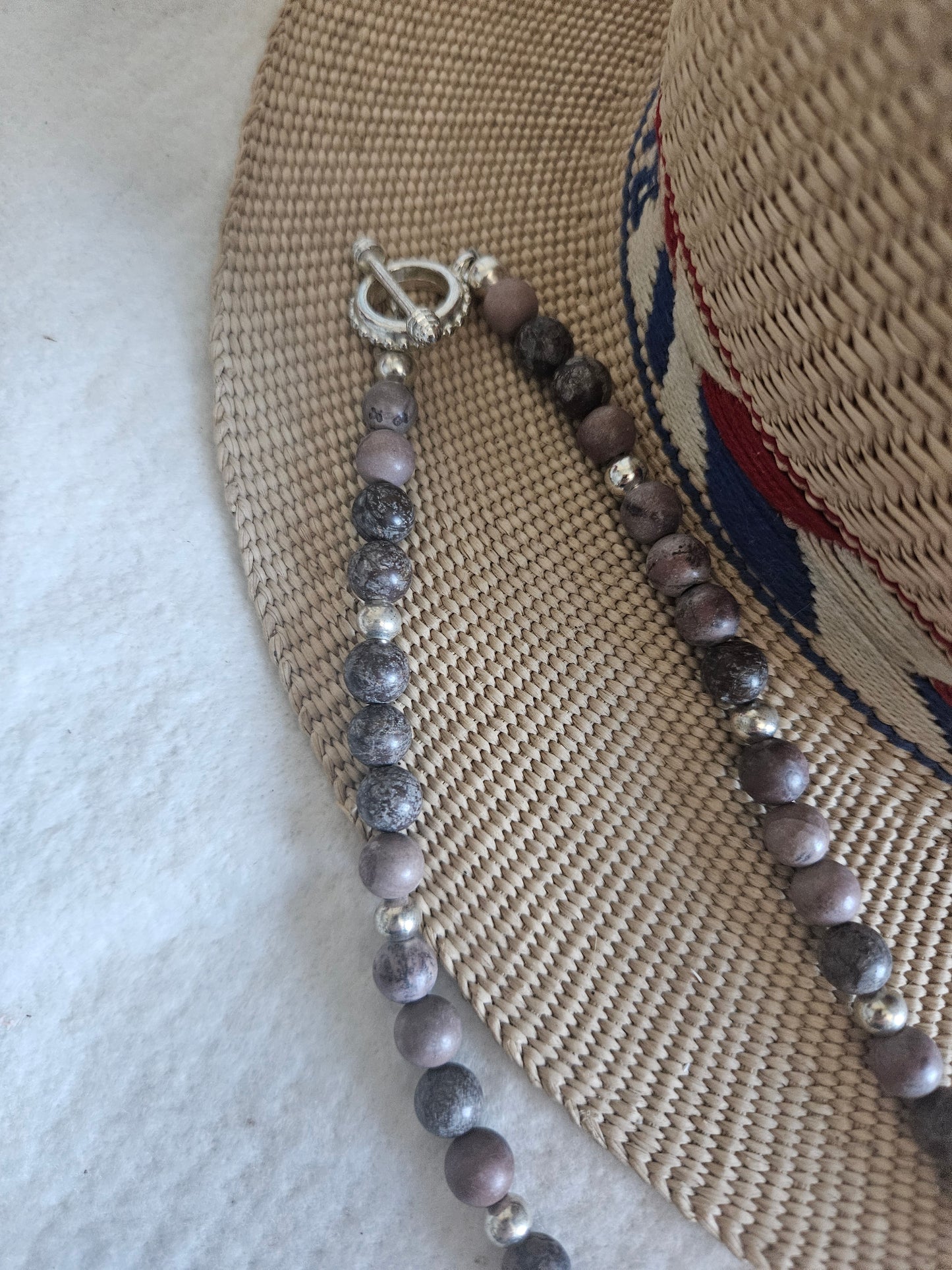 Jasper and Cross Necklace